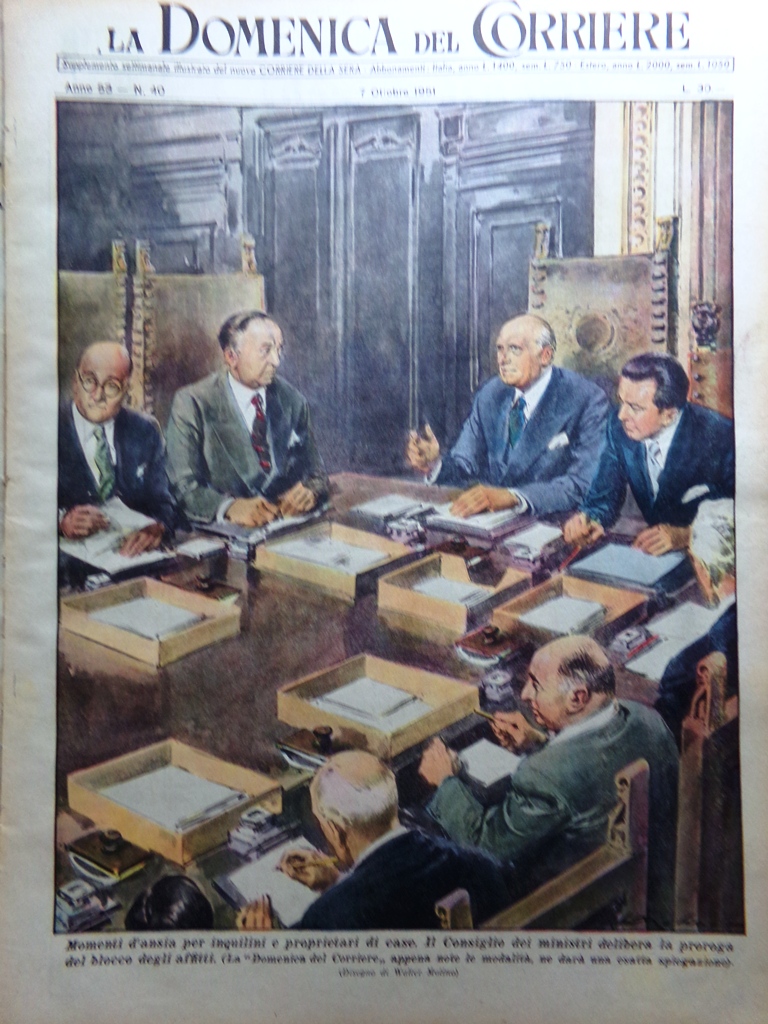 La Domenica del Corriere 7 Ottobre 1951 Sciagura Stiria Poliomielite …