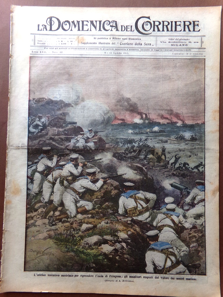 La Domenica del Corriere 8 Agosto 1915 WW1 Pelagosa Scarica …