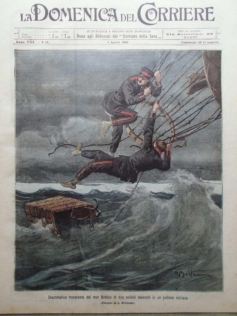 La Domenica del Corriere 8 Aprile 1906 Lazio Courrieres Figlia …