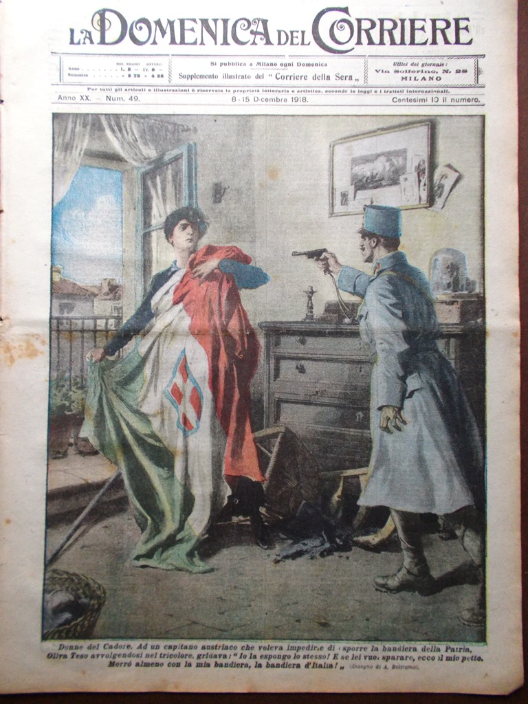 La Domenica del Corriere 8 Dicembre 1918 WW1 Resa Tedeschi …