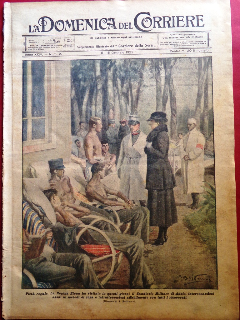 La Domenica del Corriere 8 Gennaio 1922 Panama Pipa Pace …
