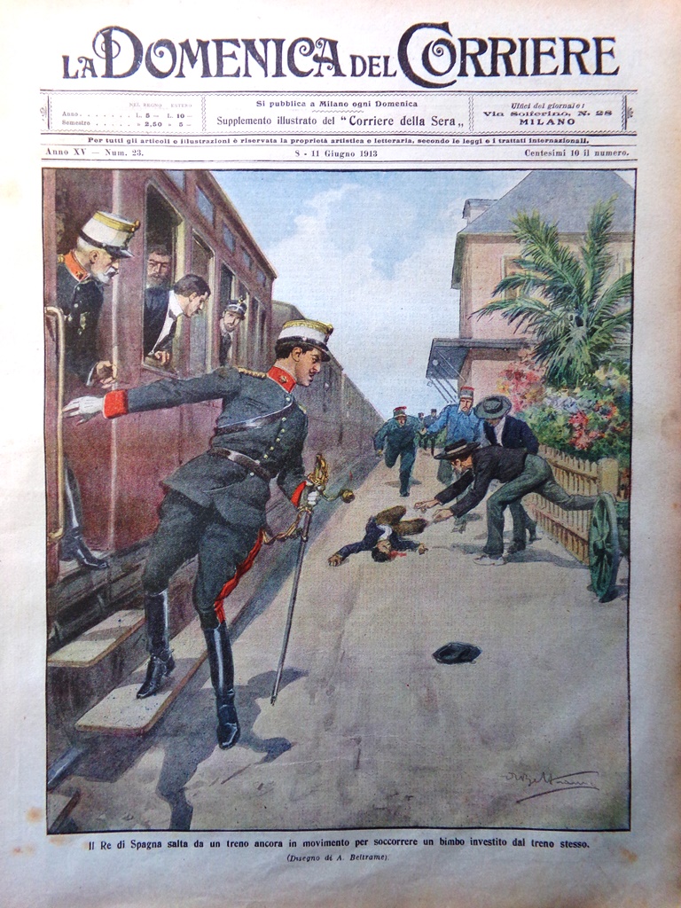 La Domenica del Corriere 8 Giugno 1913 Perreylon Rodi Morte …