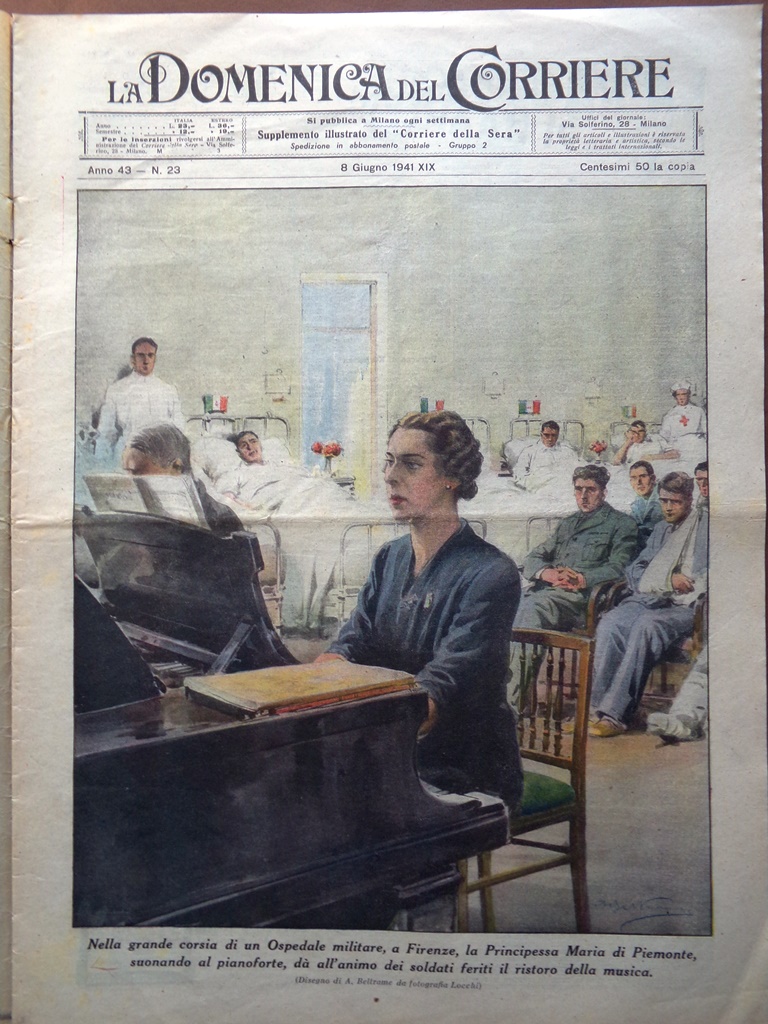 La Domenica del Corriere 8 Giugno 1941 WW2 Libia Presa …