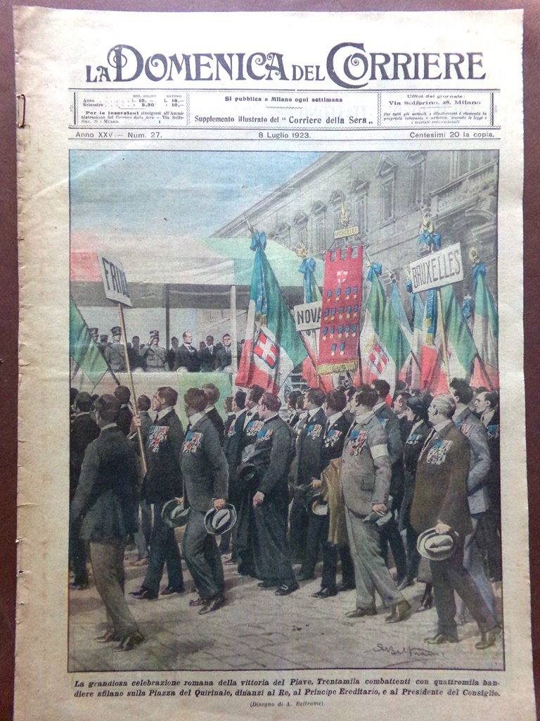 La Domenica del Corriere 8 Luglio 1923 Eruzione Etna Linguaglossa …