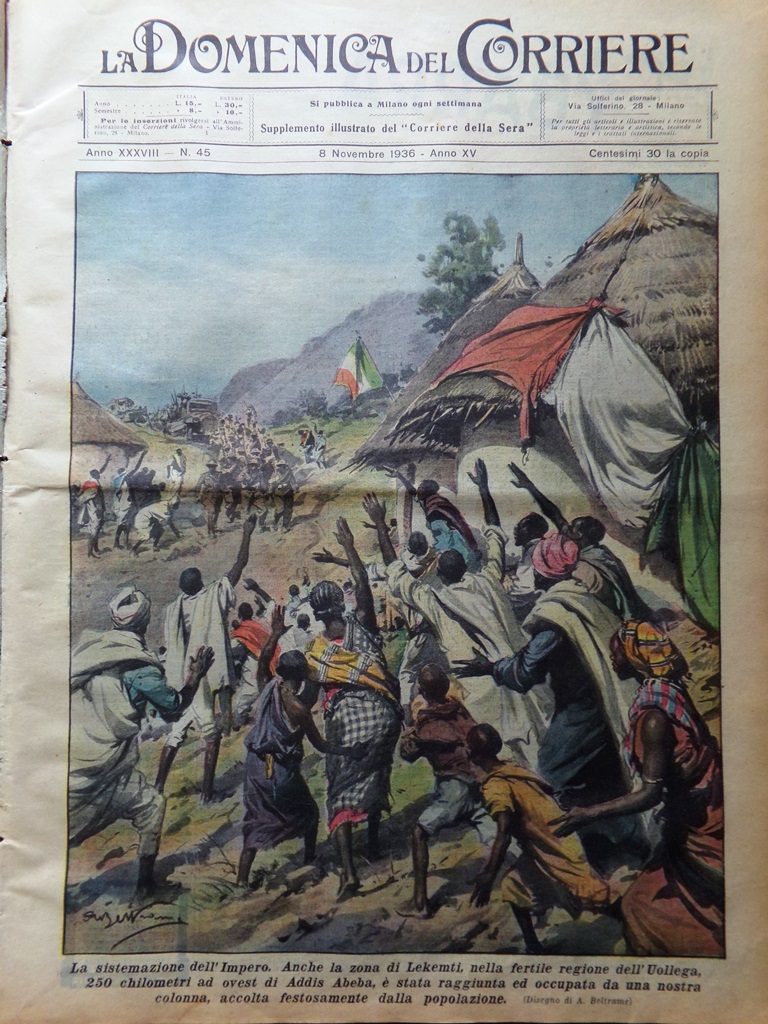 La Domenica del Corriere 8 Novembre 1936 Mussolini Attori Radio …