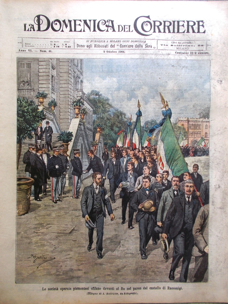 La Domenica del Corriere 9 Ottobre 1904 Sempione Disastro Ferrara …