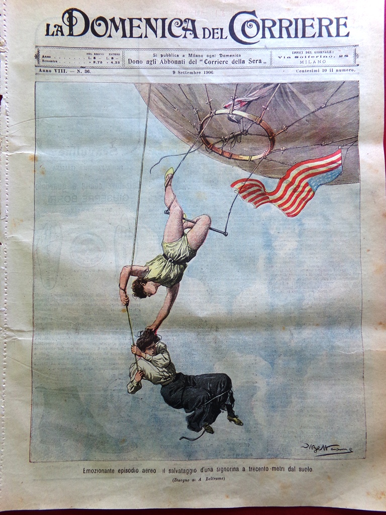 La Domenica del Corriere 9 Settembre 1906 Guerison Meteorite in …