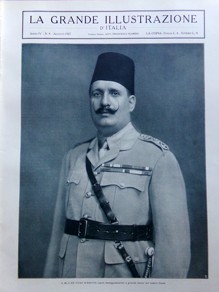 La Grande Illustrazione d'Italia Agosto 1927 Conte Grande Serao Foscolo …