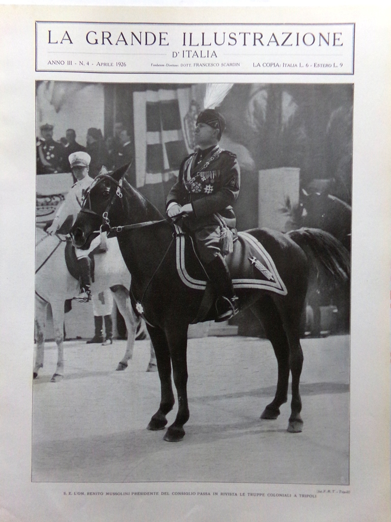 La Grande Illustrazione d'Italia Aprile 1926 Miramar Borboni Sahara Fiera …