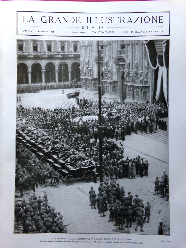 La Grande Illustrazione d'Italia Aprile 1928 Gorki Piccinni Bordighera Appiani