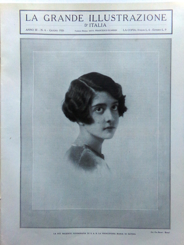 La Grande Illustrazione d'Italia Giugno 1926 Parco di Caserta Marconi …