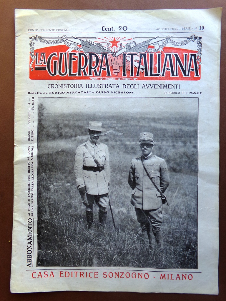 La Guerra Italiana 1 Agosto 1915 WW1 Fiume Podgora Quarnero …