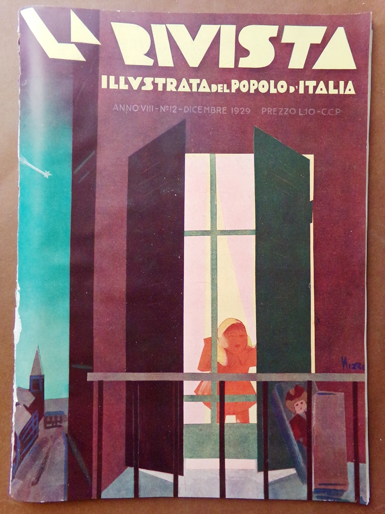 La Rivista illustrata Dicembre 1929 Missione Brezzi Arpinati Zago Fotodinamica