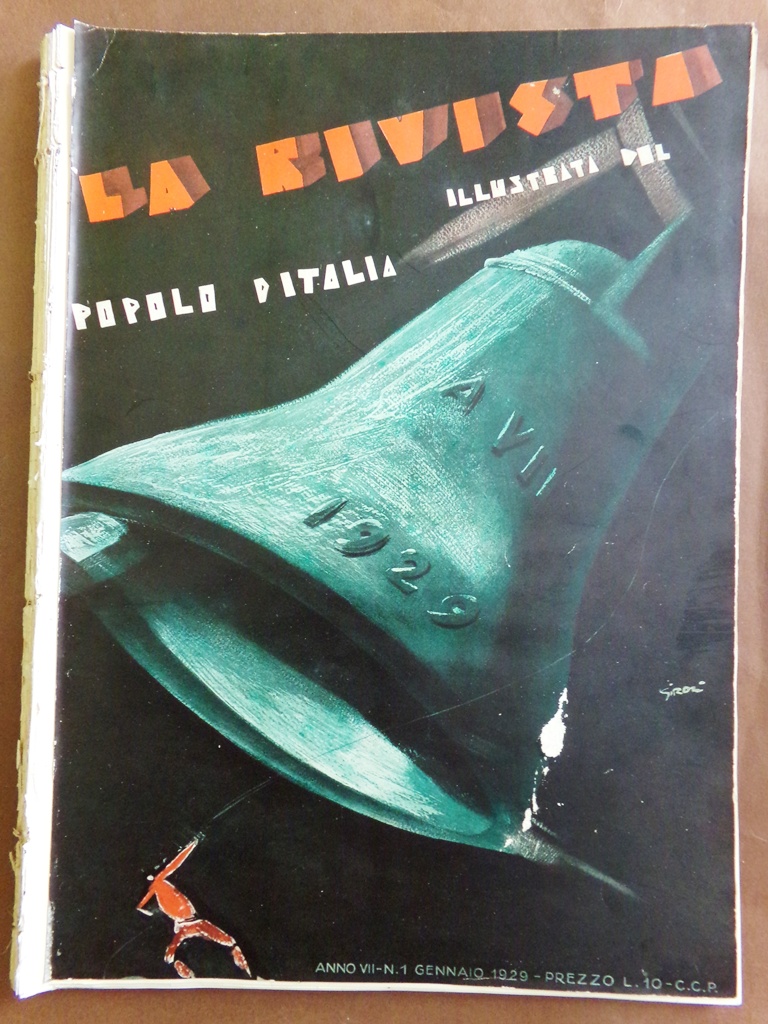 La Rivista illustrata Gennaio 1929 Pievi Corridoni Masaccio Aviazione Nikko …