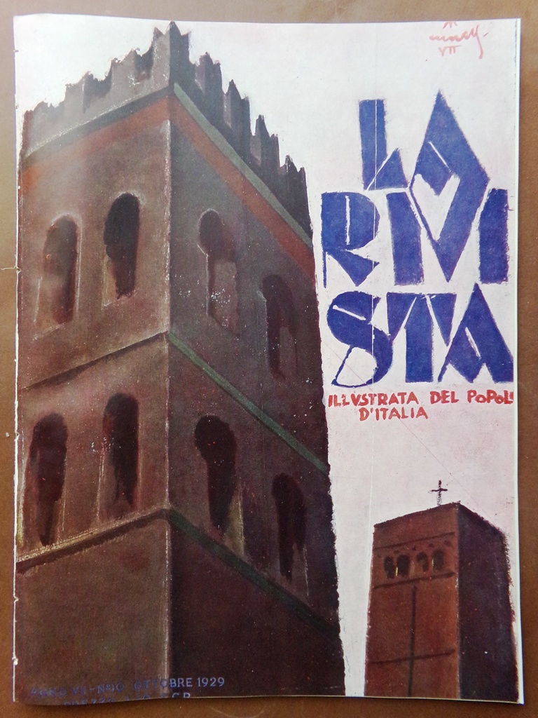 La Rivista illustrata Ottobre 1929 Donne del Cielo Nemi Cava …