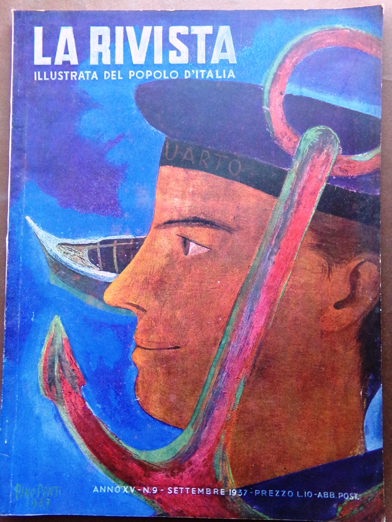 La Rivista illustrata Settembre 1937 Mussolini in Sicilia Littorio Monticchiello