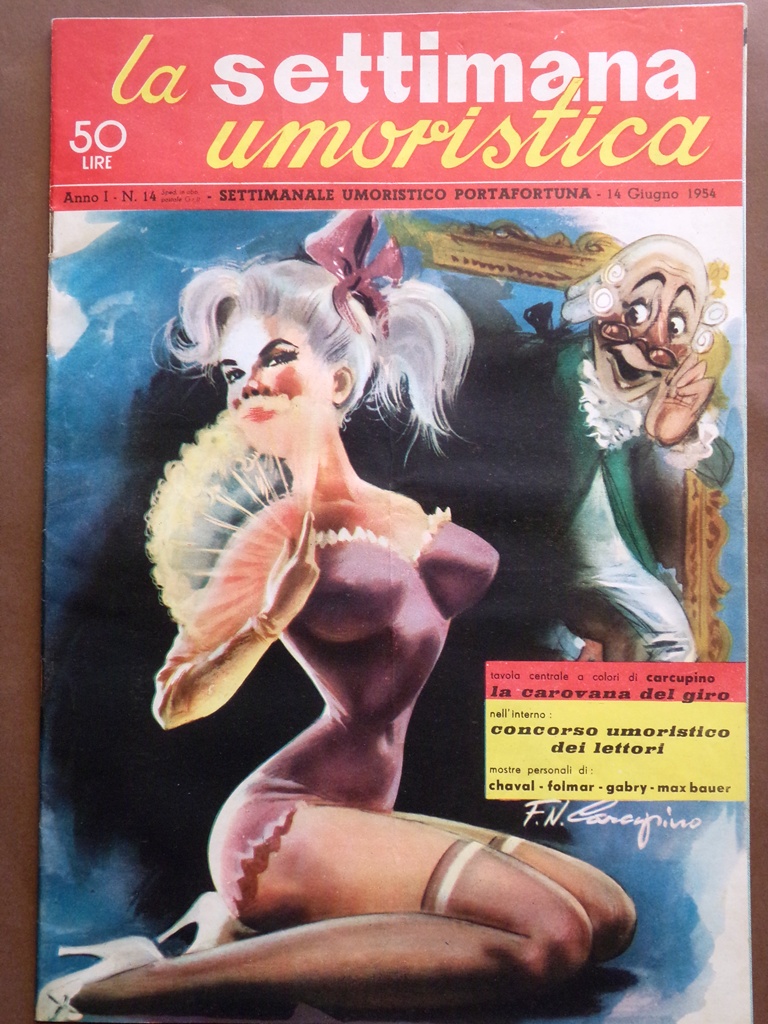 La Settimana Umoristica 14 Giugno 1954 Domingo Giorgio Gabry Carovana …