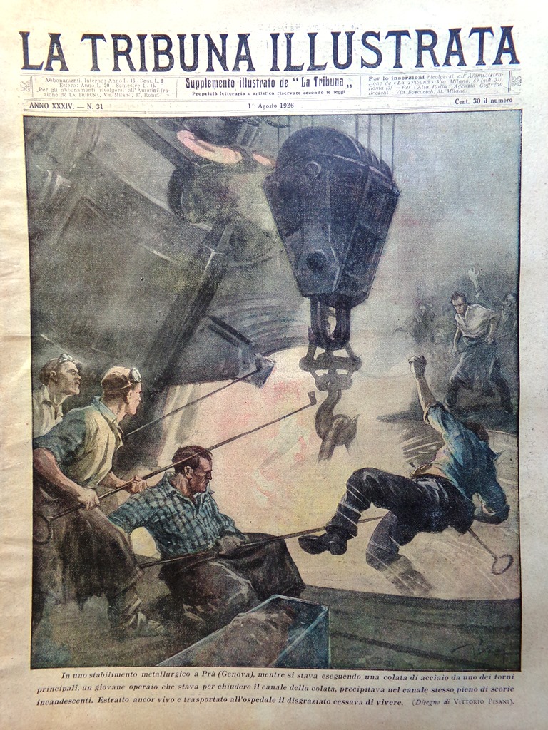 La Tribuna Illustrata 1 Agosto 1926 Formia Effetti Cinema Coppa …