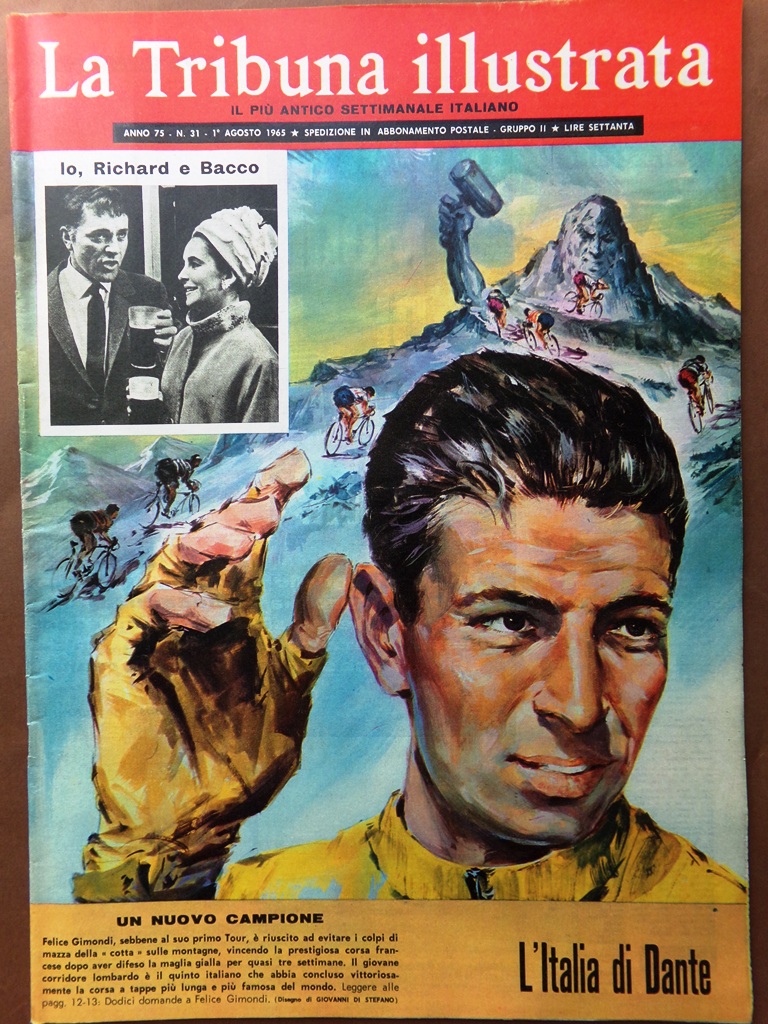La Tribuna Illustrata 1 Agosto 1965 Gimondi Dante Liz Taylor …