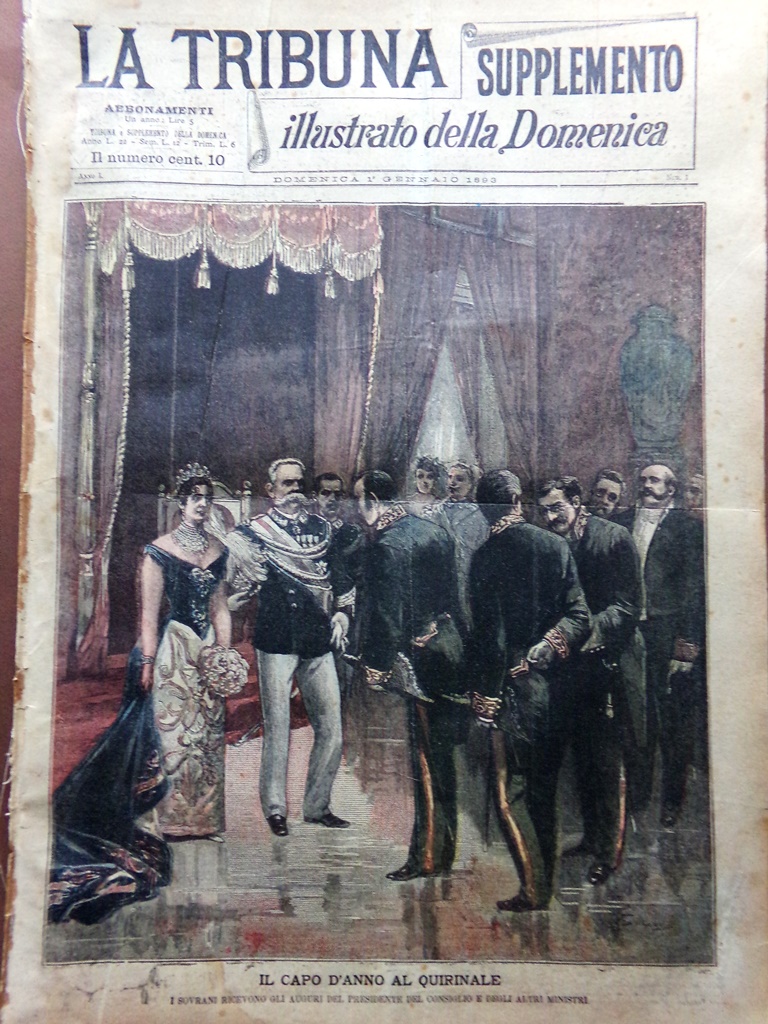 La Tribuna Illustrata 1 Gennaio 1893 Capodanno Quirinale Penelope Melandri …