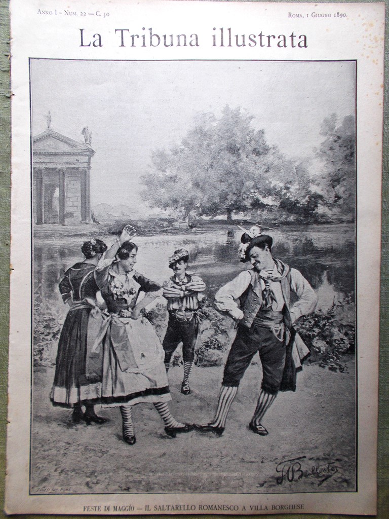 La Tribuna Illustrata 1 Giugno 1890 Feste Maggio Gandolfi Confini …