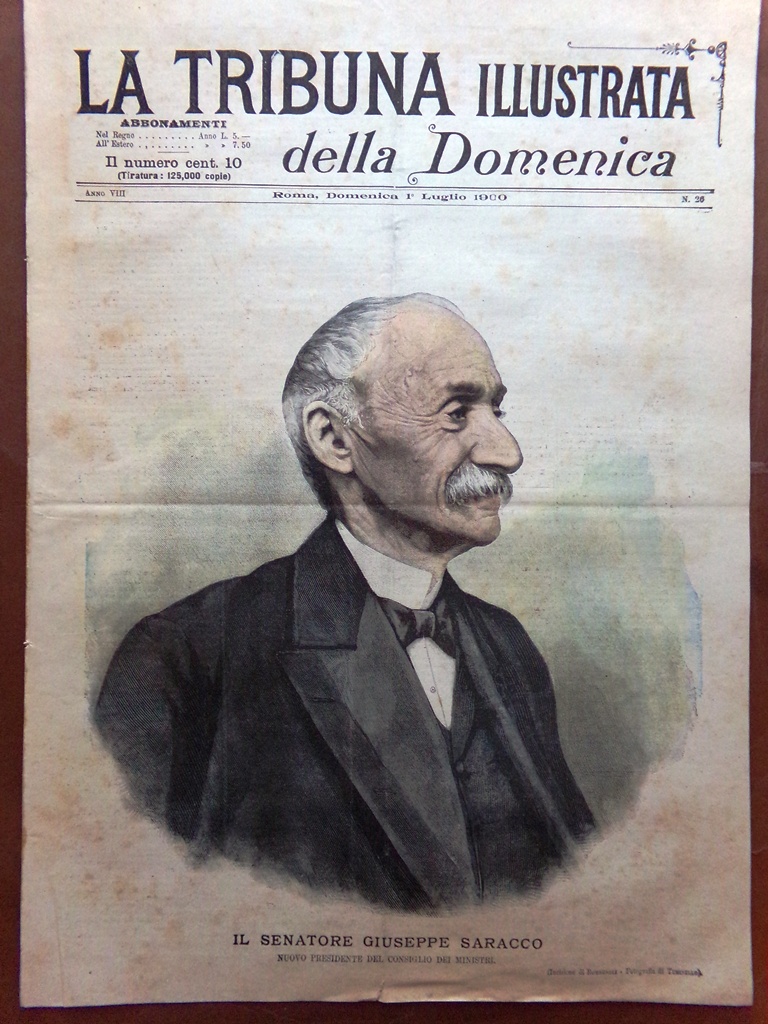 La Tribuna Illustrata 1 Luglio 1900 Saracco Deputati Croce Vesuvio …