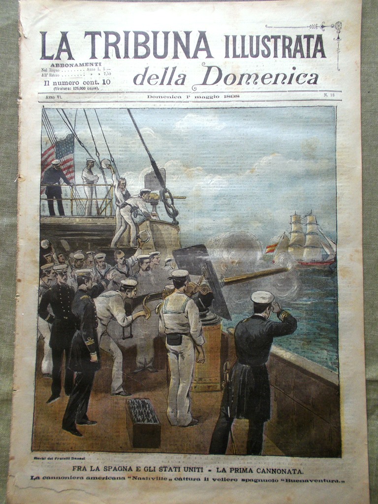 La Tribuna Illustrata 1 Maggio 1898 Guerra Spagna e Stati …