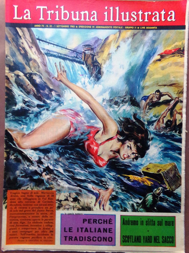 La Tribuna Illustrata 1 Settembre 1963 Sommergibili Italiani Garland Boscimani
