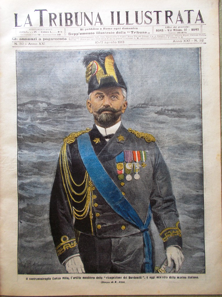 La Tribuna Illustrata 10 Agosto 1913 Mulay Hafid Macedonia Cavalieri …