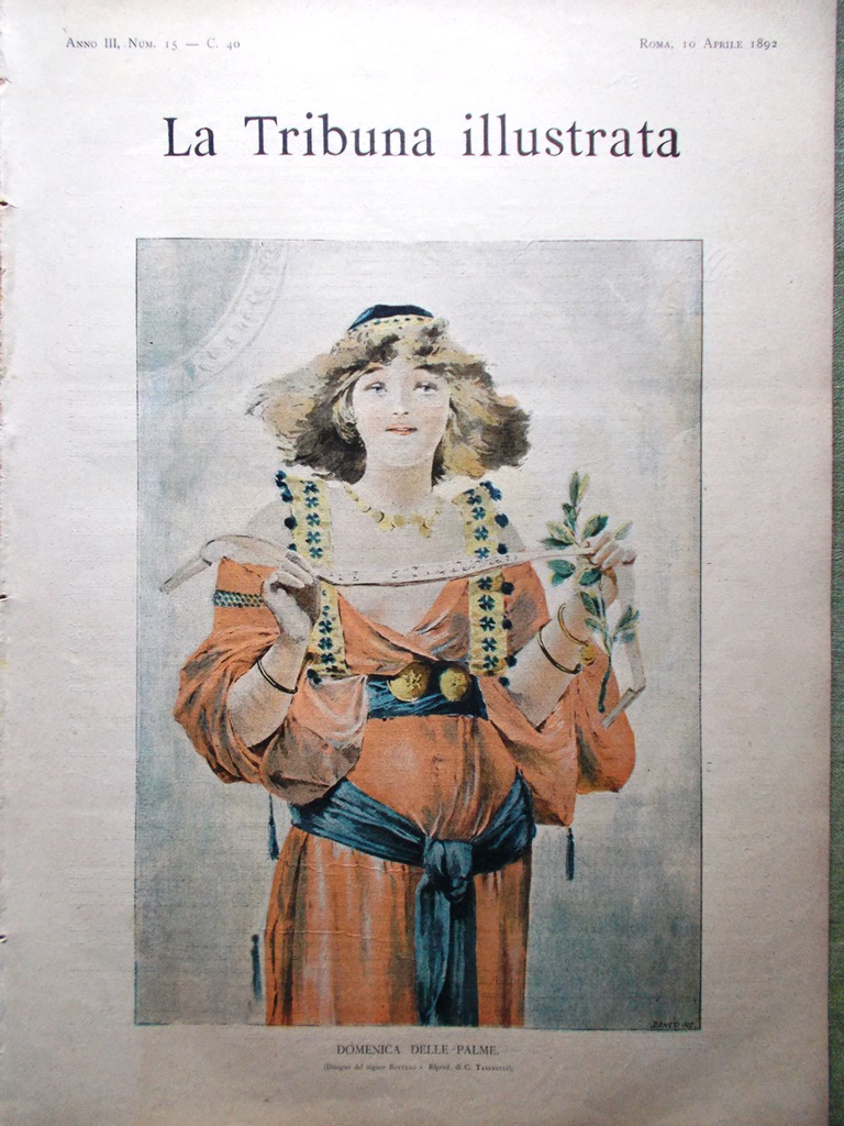 La Tribuna Illustrata 10 Aprile 1892 Collodi Conti Mantegazza Palazzo …