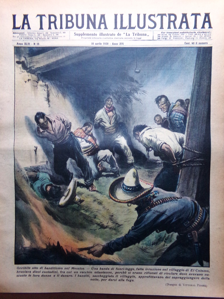 La Tribuna Illustrata 10 Aprile 1938 Statuto San Gennaro Tennis …