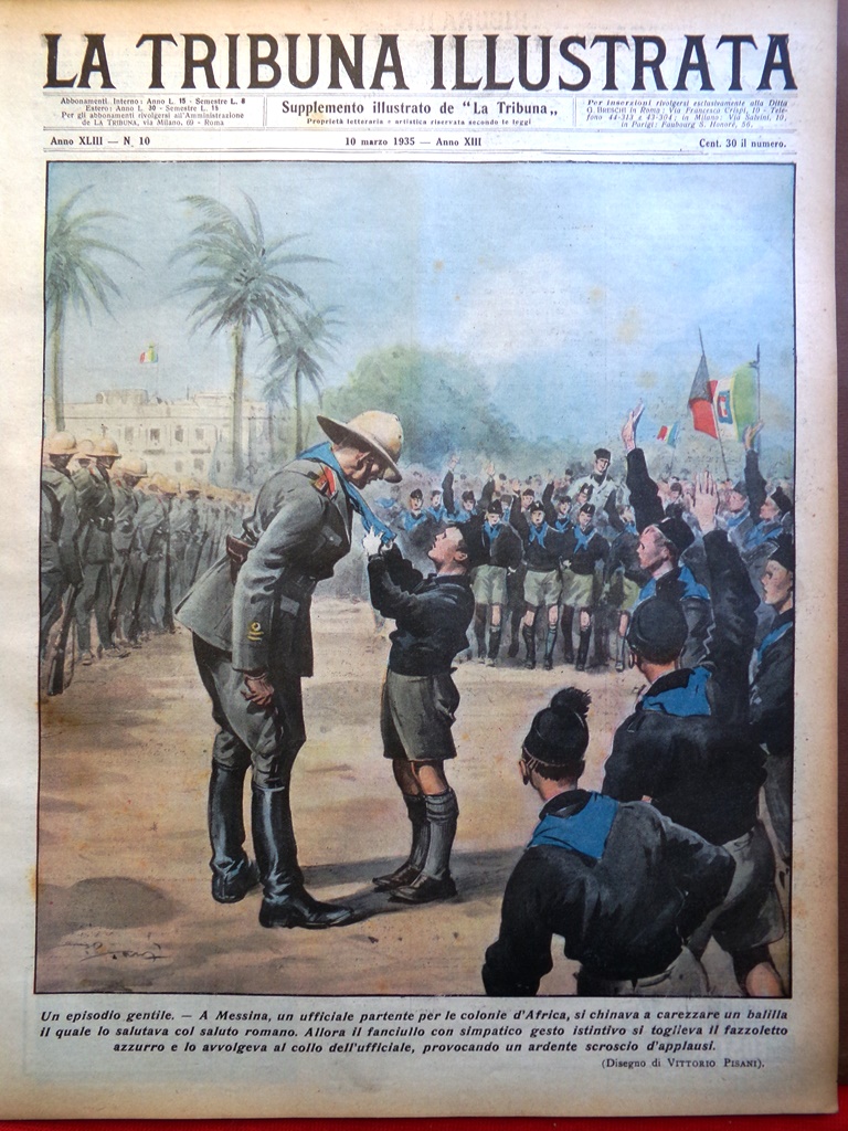 La Tribuna Illustrata 10 Marzo 1935 Musti Divisione Messina Castello …
