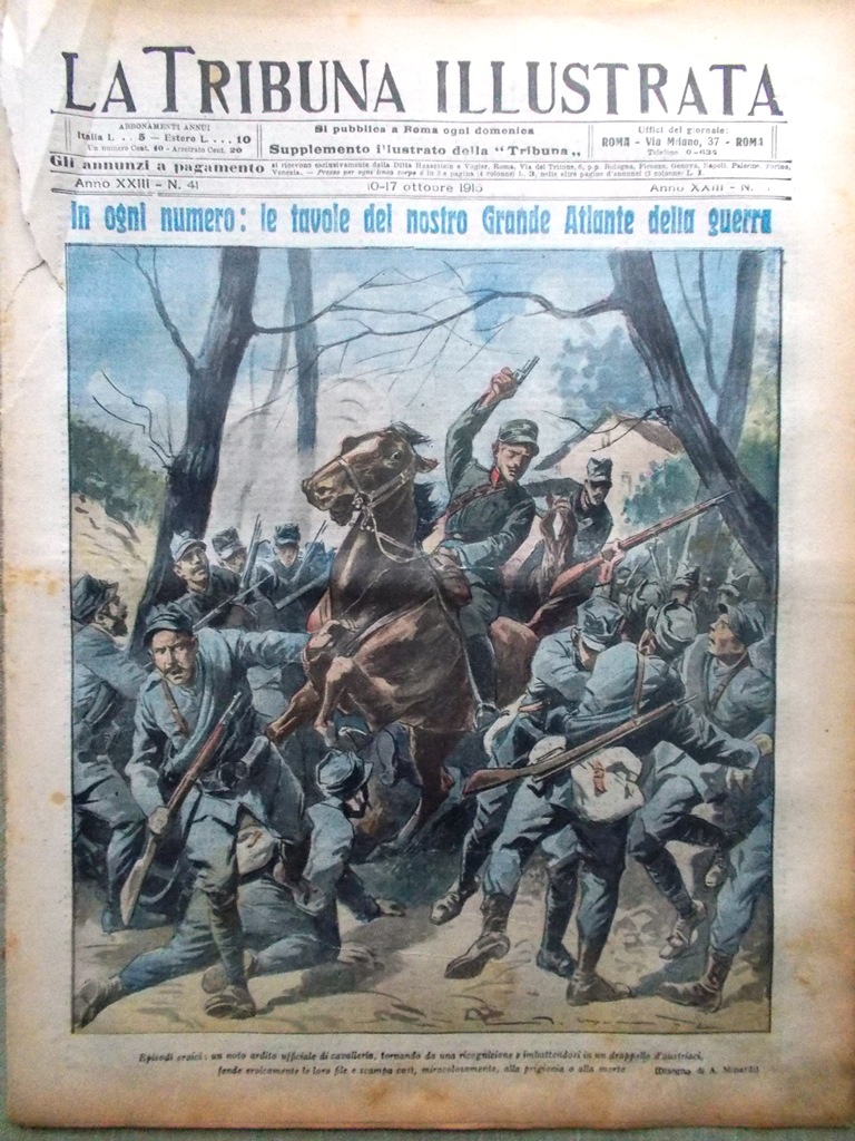 La Tribuna Illustrata 10 Ottobre 1915 WW1 Cadore Giappone Predil …