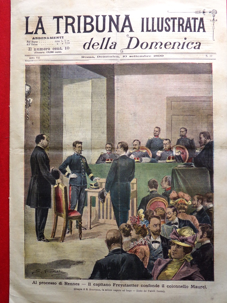La Tribuna Illustrata 10 Settembre 1899 Processo Dreyfus Monumento Torino …