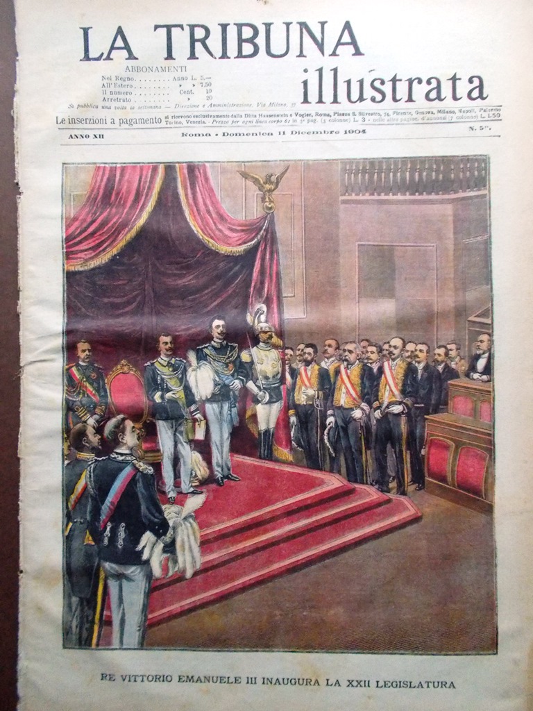 La Tribuna Illustrata 11 Dicembre 1904 Camera Deputati Montaspro Russia …