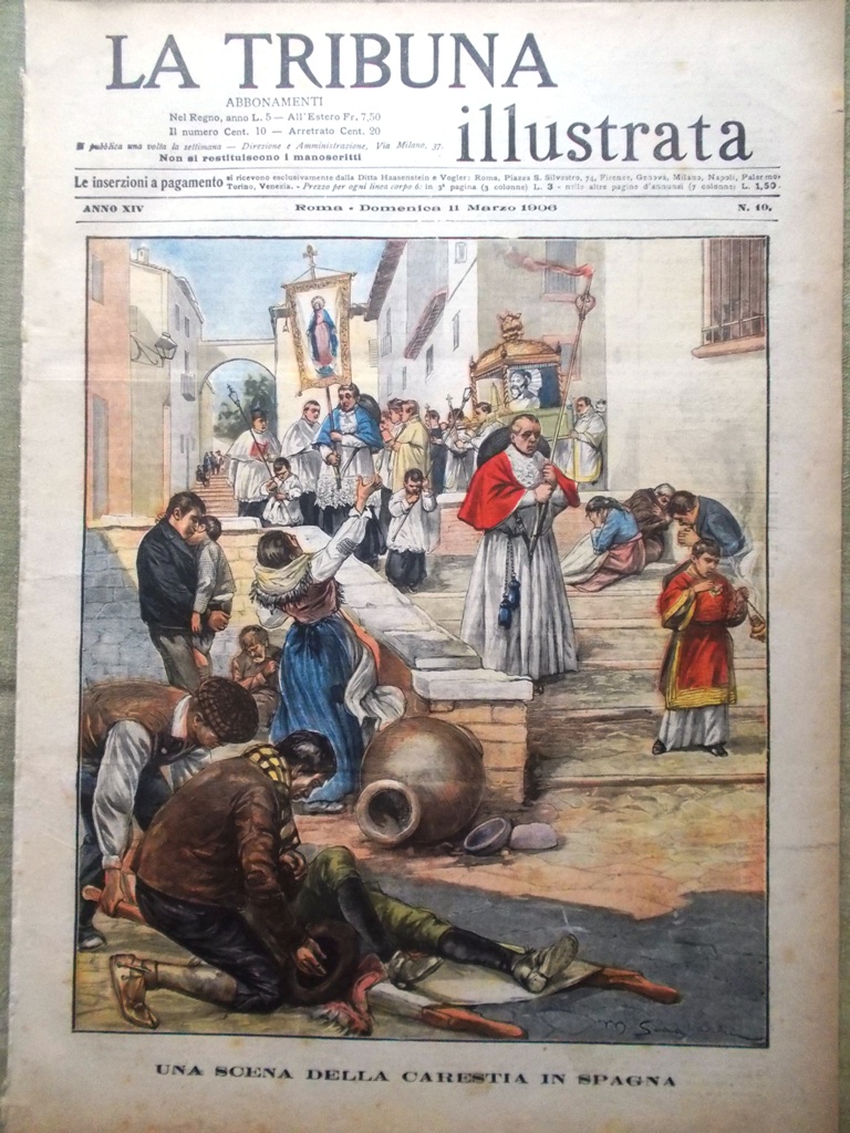 La Tribuna Illustrata 11 Marzo 1906 Vanderbilt Morelli Livorno Carestia …