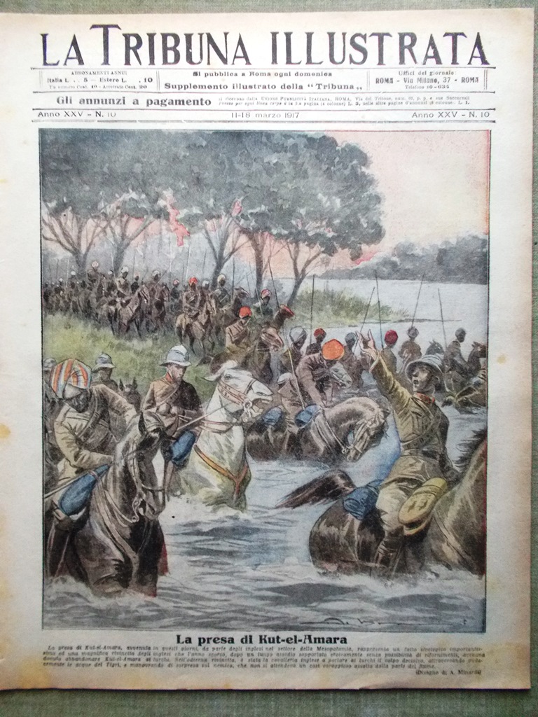 La Tribuna Illustrata 11 Marzo 1917 WW1 Boselli Esercito Americano …