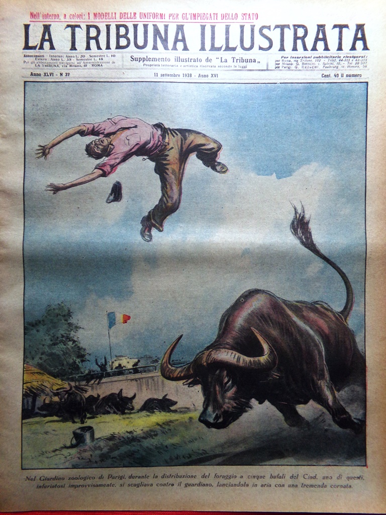 La Tribuna Illustrata 11 Settembre 1938 Scalatori Lindbergh Uniformi Manciukuò