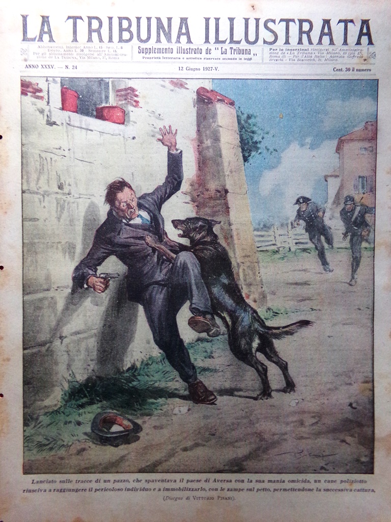 La Tribuna Illustrata 12 Giugno 1927 Villalta Bellanca Pompieri Amianto …