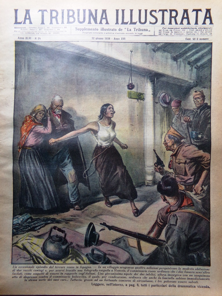 La Tribuna Illustrata 12 Giugno 1938 Sudeti Henlein Spie Ruth …