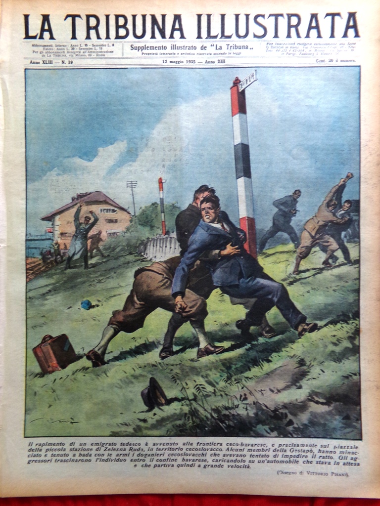 La Tribuna Illustrata 12 Maggio 1935 Preghiere Lourdes Sparizioni Cervello …