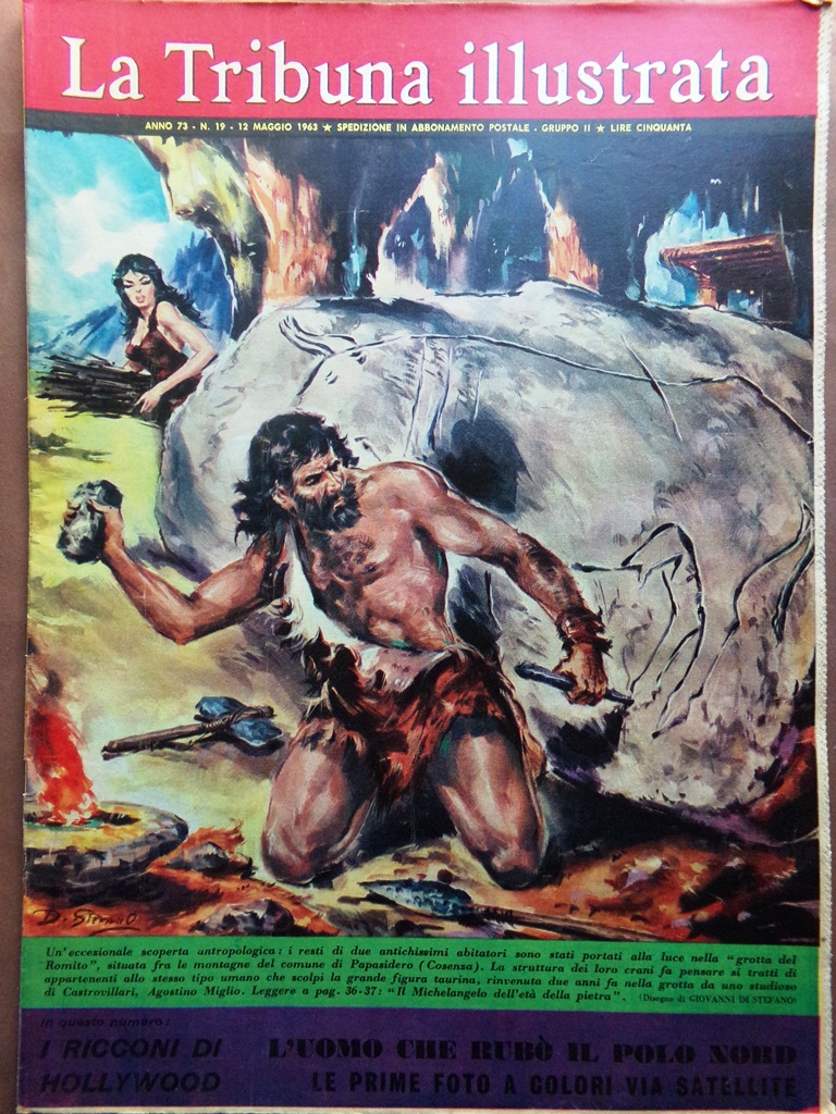 La Tribuna Illustrata 12 Maggio 1963 Grotta Romito Hugo Modi …