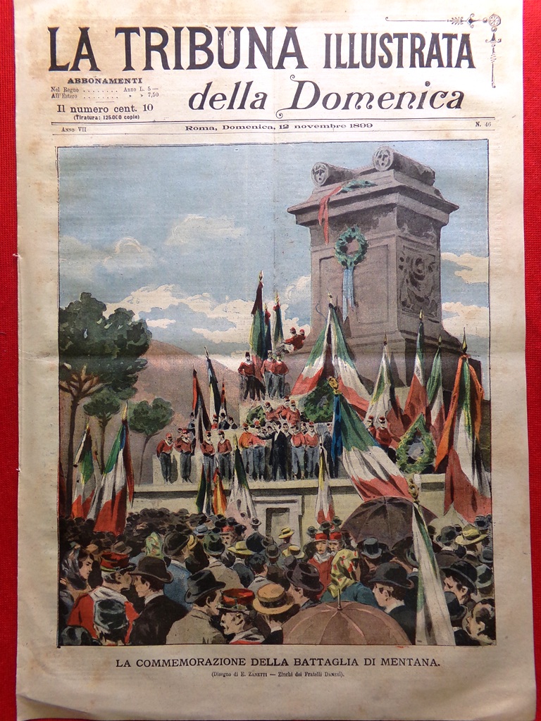 La Tribuna Illustrata 12 Novembre 1899 Mentana Aula di Montecitorio …