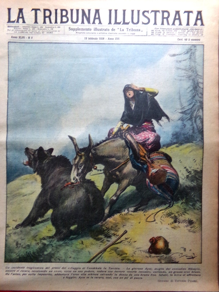 La Tribuna Illustrata 13 Febbraio 1938 Bonaventura Melozzo Cervello Mussolini