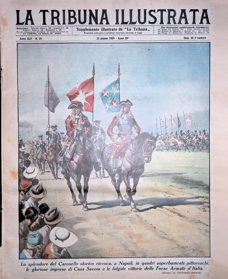 La Tribuna Illustrata 13 Giugno 1937 Carosello Napoli Monserrato Monte …