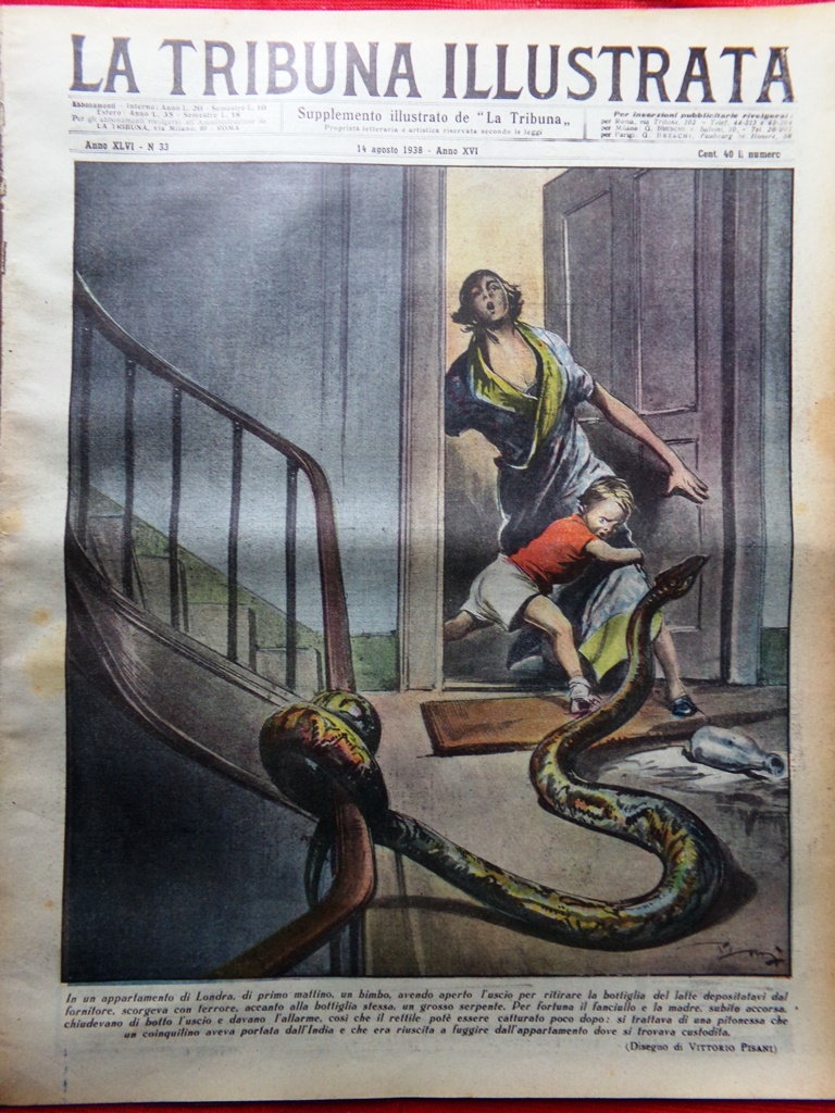 La Tribuna Illustrata 14 Agosto 1938 Manovre Guide Alpine Gentinetta …