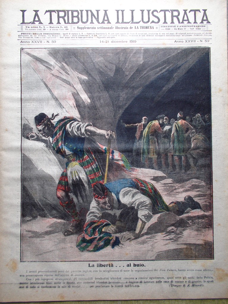 La Tribuna Illustrata 14 Dicembre 1919 Legislatura Sciopero Americano Trastevere