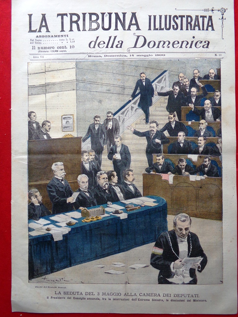 La Tribuna Illustrata 14 Maggio 1899 Camera Deputati Danilo di …