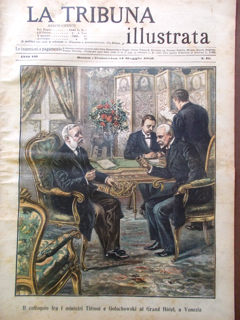 La Tribuna Illustrata 14 Maggio 1905 Tittoni Goluchowski Cosacchi Tabacco …