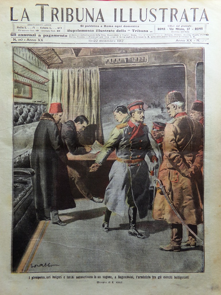 La Tribuna Illustrata 15 Dicembre 1912 Pace nei Balcani Dinosauro …